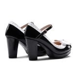 Thick High Heels Ankle Strap Mary Jane Pump-0