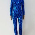 Vinyl Leather Shiny Metallic Latex Mermaid Catsuit-0