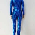 Vinyl Leather Shiny Metallic Latex Mermaid Catsuit-0