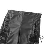 Wet Look Faux Leather  Shinny Stretchy Punk Erotic Pants-0