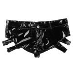 Wet Look Patent Leather Shorts Party Dance Erotic Pants-0