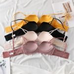 Sweet Lace Gathered 1/2 Shell Cup medium Thick Tassel Embroidery Bra-0