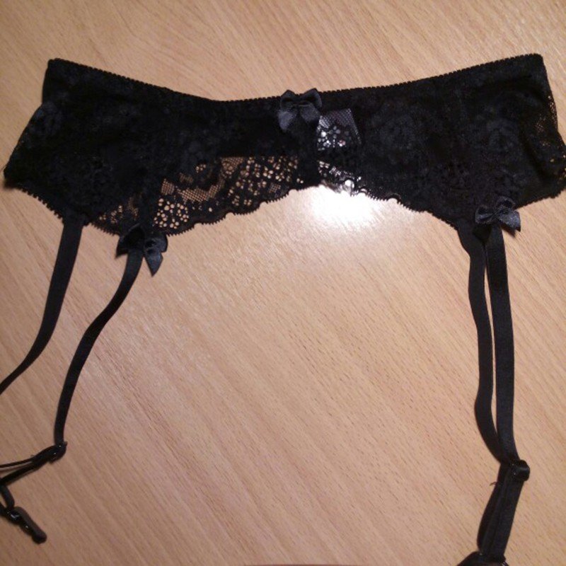 Crossdresser Double Breasted Lace Garter Belt For Stockings