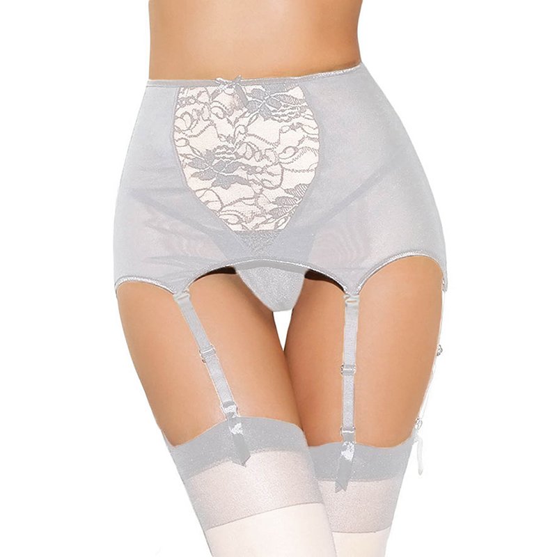 Crossdresser Lace Hollow Out Wedding Garter Belt For Stocking