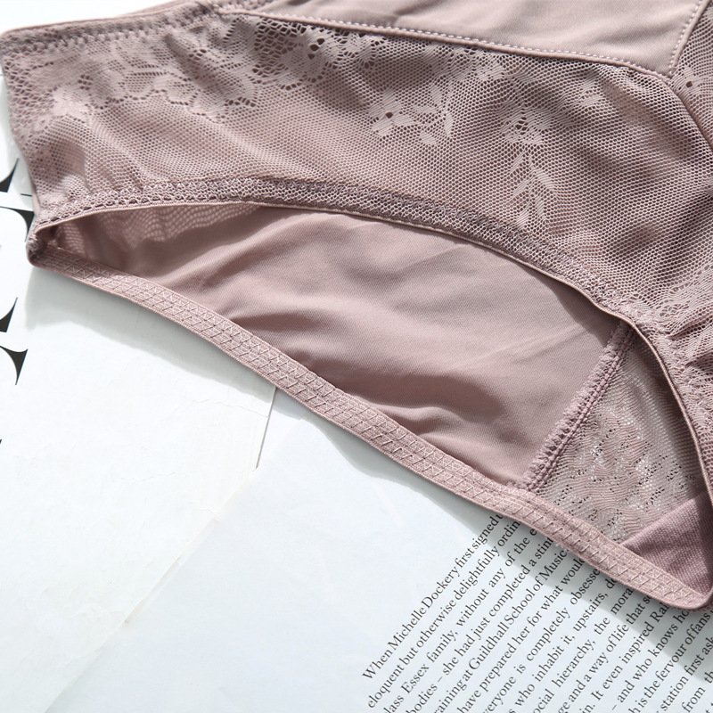 Crossdresser Ice Silk Seamless Hollow Out Bow Flora Panty