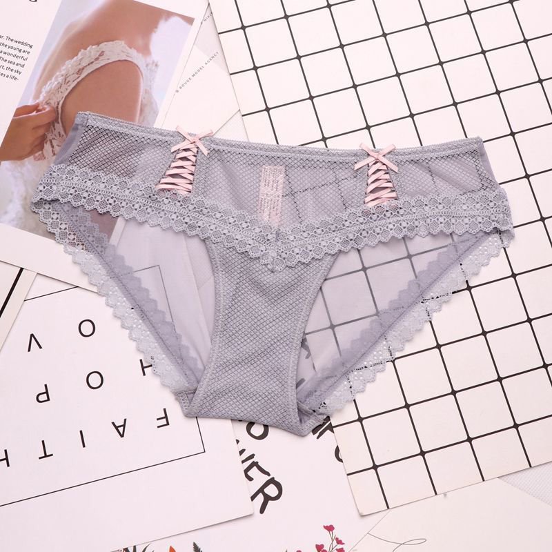 Crossdresser Lace Cute Transparent Seamless Cotton Panty