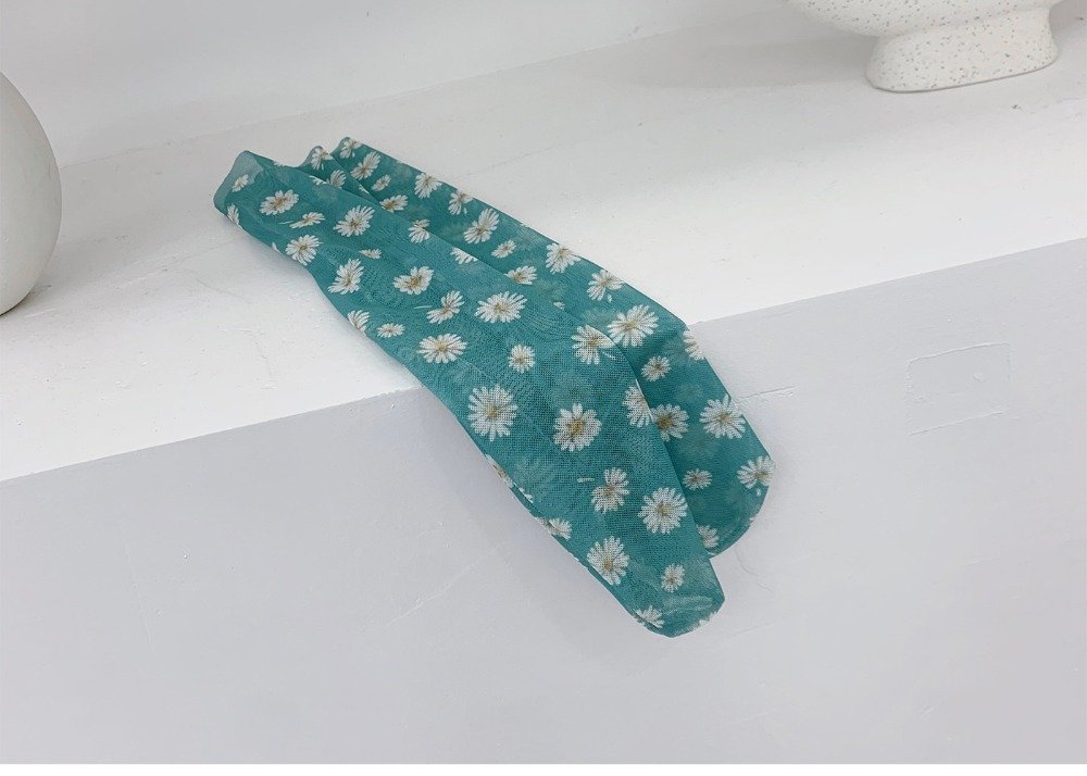 Crossdresser Flower Tulle Daisy Mesh Chiffon Socks