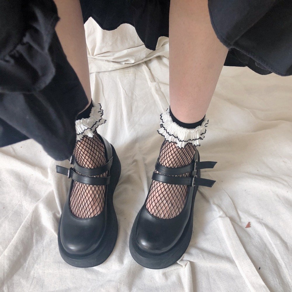 Crossdresser Cute Lace Fishnet Mesh Ankle Socks