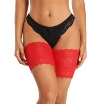 1 Pair Lace Anti-friction Silicone Non-Slip Leg Warmers-0