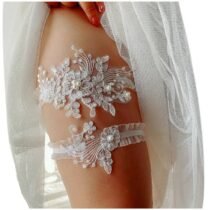 2 Pcs Bridal Lace Wedding Garter Belt-8038