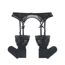 2 Pcs Fashion Lace Underwear Garter Belt Stockings-0