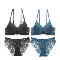 2 Set Lace Lace Flora Push Up Temptation Gather Underwire Bra and Panty-0