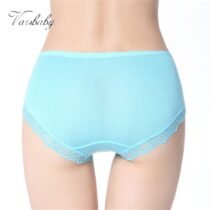 3 PCS Cotton With Lace Side Flora Panties-8258