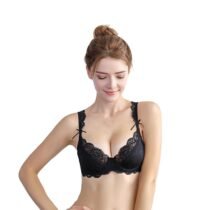 3 Sets Lace Flora Embroidery Ultra-Thin Transparent Bra Sets-8398