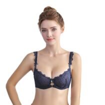 3 Sets Unlined Lace Sexy Lace Flora Ultra-Thin Underwear Bra and Panty Set-8416