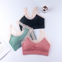 6 Colors Tube Top Cropped Strapless Solid Padded Bra-8728