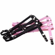 Adjustable 3 Rows Pu Leather Leg Garter Belt-8814