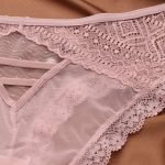 Bandage Sweet Bow Hollow Out Seamless Panty-0