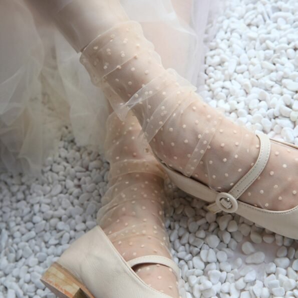 Dot Tulle Ultra-thin Lace Socks-9547