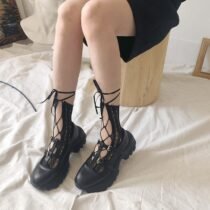 Elastic Cool Transparent Bandage Lolita Socks-0
