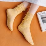 Fashion Floral Chiffon Thin Long Socks-0