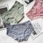 Floral Embroidered Lace Cotton Hollow Out Panty-0