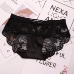 Floral Embroidered Lace Hollow Out Panty-0