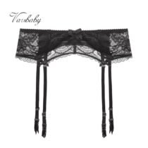 Floral Lace Bow Underwear Comfortable Garters-0