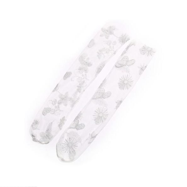 Heart Feather Tulle Thin Long Socks-10316