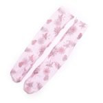 Heart Feather Tulle Thin Long Socks-0