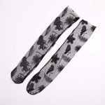 Heart Feather Tulle Thin Long Socks-0