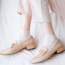 Lace Flower Transparent Thin Short Socks-11157