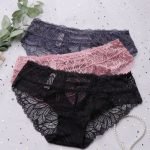 Lace Transparent Hollow Pattern Seamless Panty-0