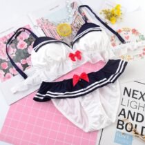 Lolita Bow Seamless Cute Strawberry Bralette Bra-0