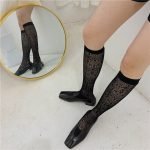 Lolita Lace Mesh High Knee Transparent Socks-0