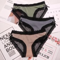 Luxury Solid Seamless Bow Stamping Panty-0