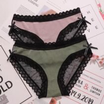 Luxury Solid Seamless Bow Stamping Panty-11944