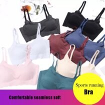 New Seamless Wire Free Sports Gathering Running Shockproof Bra-0