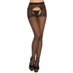 Open Crotch Tights Elastic Crothless Pantyhose-0