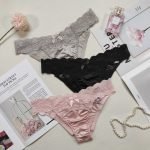 Romantic Floral Lace Edge Pearl Luster Panty-0