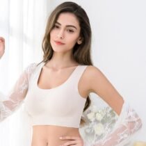 Seamless Vest Ultra-thin Sleep Anti-Expanding Wire Free Anti-Shock Bras-12698