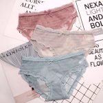 Solid Transparent Seamless Hollow Out Panty-0