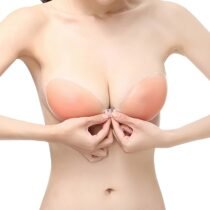 Strapless Ultra-Thin Wire Free Silicone Push Up Invisible Backless Cup-13421