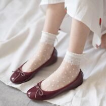 Sweet Lace Dot Lolita Thin Short Socks-13585