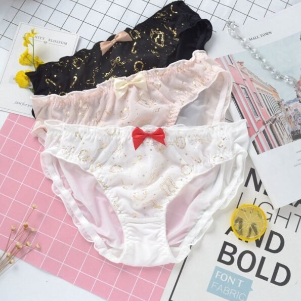 Sweet Stamping Ruffle Seamless Kwaii Panty-13683