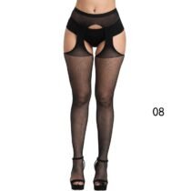 Thin Fishnet Flora Mesh Lace Pantyhose-0