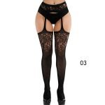 Thin Fishnet Flora Mesh Lace Pantyhose-0