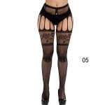 Thin Fishnet Flora Mesh Lace Pantyhose-0