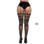 Thin Fishnet Flora Mesh Lace Pantyhose-0