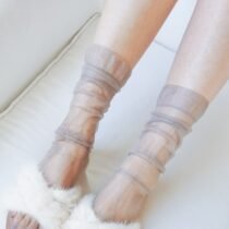 Ultra-thin Chiffon Transparent Tulle Socks-14159